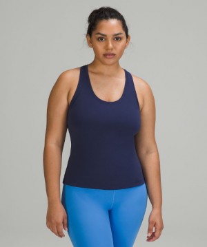 Tank Top Lululemon Cool RB Short Tank Nulu Mujer Night Sea | 91732-TCKA