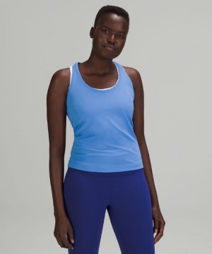 Tank Top Lululemon Cool RB Short Tank Nulu Mujer Azules | 76132-ACED