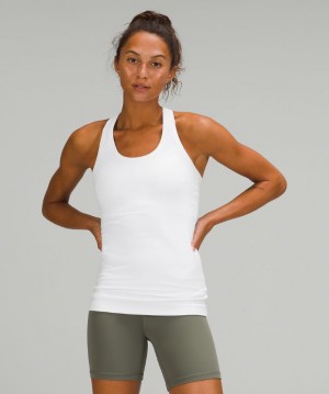 Tank Top Lululemon Cool Racerback Tank Nulu Mujer Blancos | 53268-GAPY