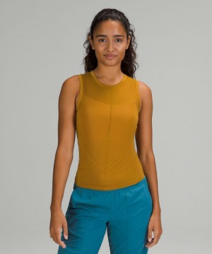 Tank Top Lululemon Lightweight Jersey Tank Top Mujer Dorados Marrom | 70614-ESYQ