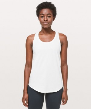 Tank Top Lululemon Love Tank Pleated Mujer Blancos | 32815-ECZX