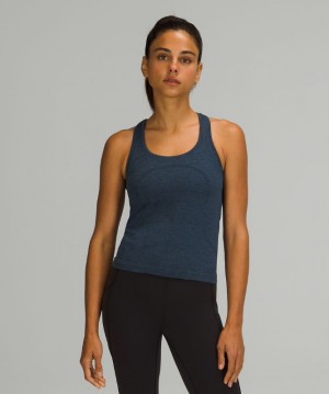 Tank Top Lululemon Swiftly Tech Racerback Tank 2.0 Race Mujer Azul Marino Azules | 34928-ZTQC