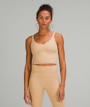 Tank Top Lululemon lululemon Align™ Cropped Tank Top Mujer Marrom | 09713-KEYX