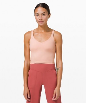 Tank Top Lululemon lululemon Align™ Cropped Tank Top Mujer Rosas Blancos | 20891-NYAD