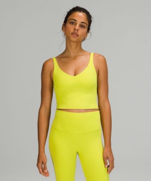 Tank Top Lululemon lululemon Align™ Cropped Tank Top Mujer Amarillos | 71583-KNLE