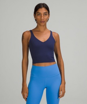 Tank Top Lululemon lululemon Align™ Cropped Tank Top Mujer Night Sea | 34769-BKUW