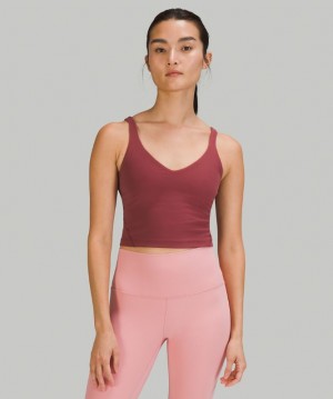 Tank Top Lululemon lululemon Align™ Cropped Tank Top Mujer Mulled Wine | 60378-FSPA