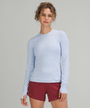 Tops Lululemon It's Rulu Run Long Sleeve Mujer Azules Beige | 30681-QTCS