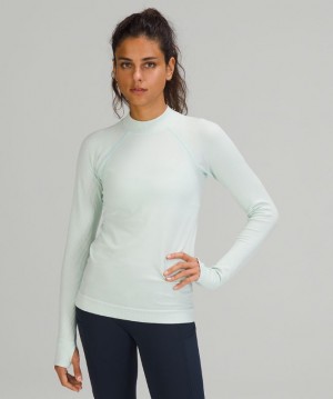 Tops Lululemon Keep the Heat Long Sleeve Mujer Verde Menta | 16749-SLRW