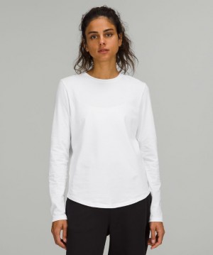 Tops Lululemon Love Long Sleeve Mujer Blancos | 06578-LRKV