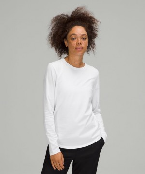 Tops Lululemon Love Long Sleeve Mujer Blancos | 72156-EIWK