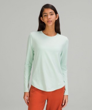 Tops Lululemon Love Long Sleeve Mujer Verde Menta | 02431-GEZW