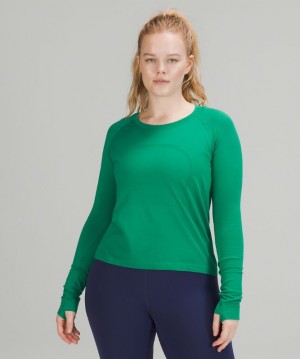 Tops Lululemon Swiftly Tech LS 2.0 Race Mujer Turquesa Turquesa | 75069-FHXB