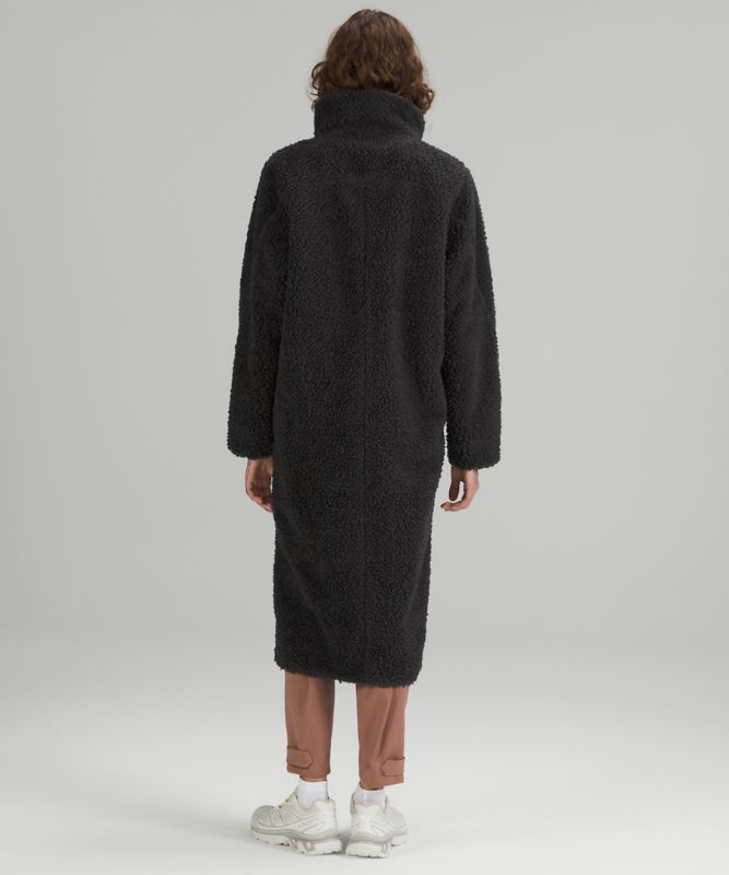 Abrigos Lululemon lululemon lab Textured Fleece Coat Mujer Negros | 43956-OTPX