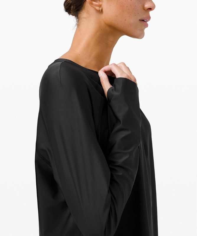 Bañadores Lululemon Waterside Relaxed UVP Long-Sleeve Mujer Negros | 26381-GITW