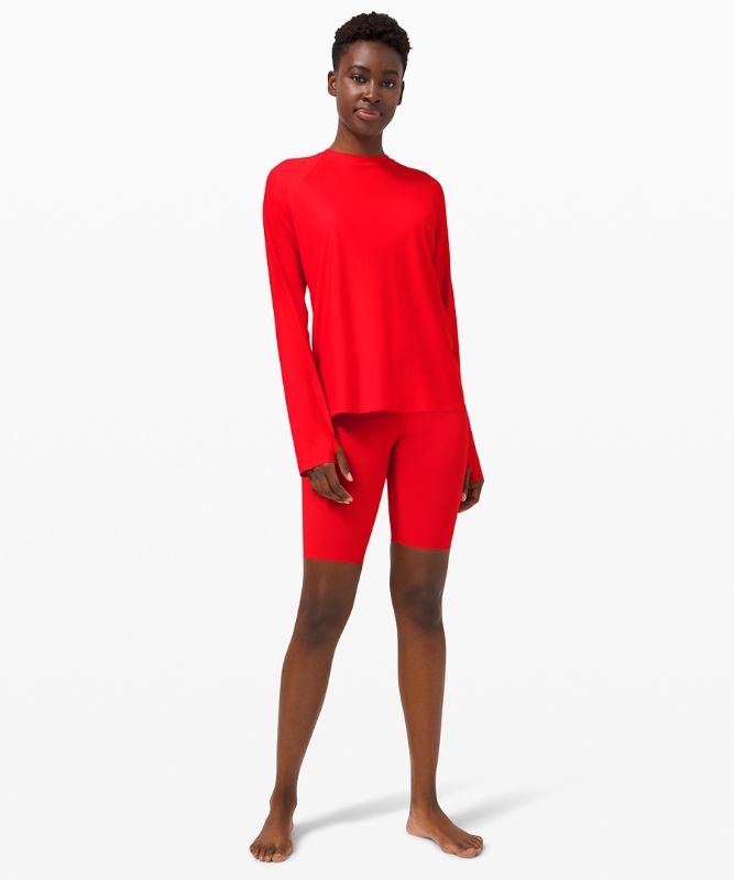 Bañadores Lululemon Waterside Relaxed UVP Long-Sleeve Mujer Rojos | 21503-MCGR