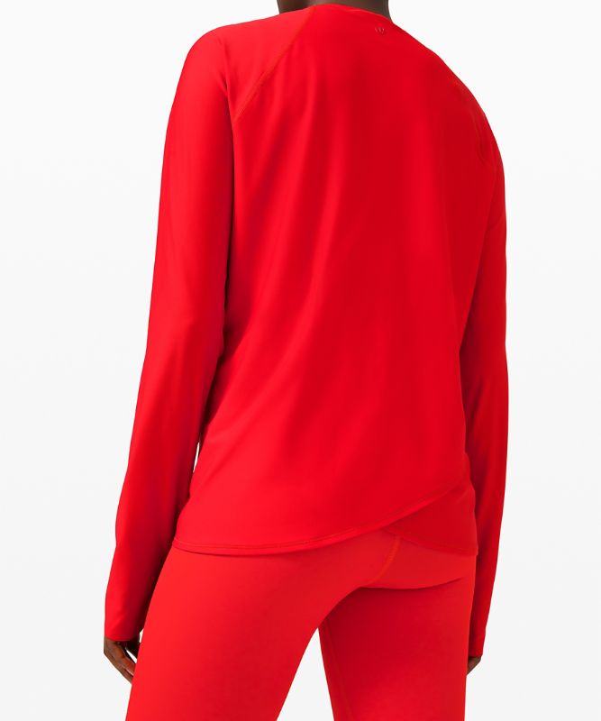 Bañadores Lululemon Waterside Relaxed UVP Long-Sleeve Mujer Rojos | 21503-MCGR