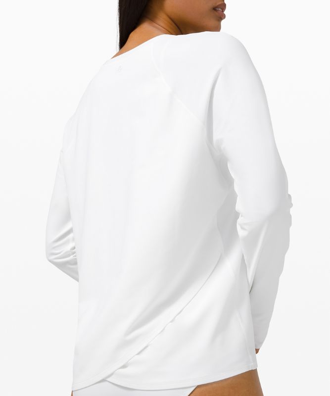 Bañadores Lululemon Waterside Relaxed UVP Long-Sleeve Mujer Blancos | 41520-WGFL