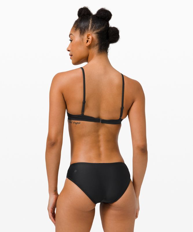 Bañadores Lululemon Waterside Swim Top A/B Cup Mujer Negros | 96578-ERYO