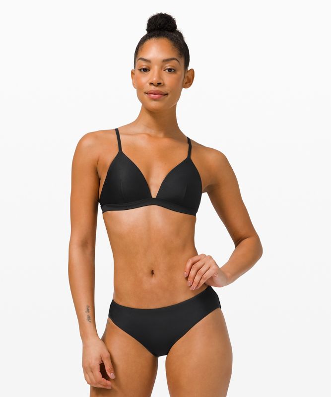 Bañadores Lululemon Waterside Swim Top A/B Cup Mujer Negros | 96578-ERYO