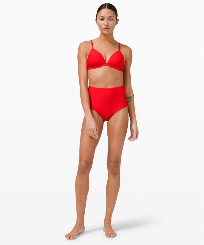 Bañadores Lululemon Waterside Swim Top A/B Cup Mujer Rojos | 78051-BDZF