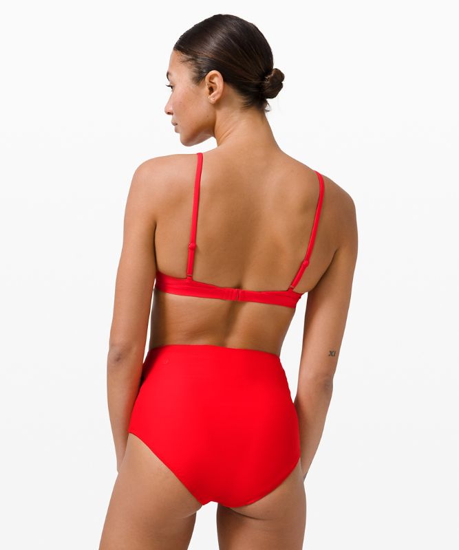 Bañadores Lululemon Waterside Swim Top A/B Cup Mujer Rojos | 78051-BDZF