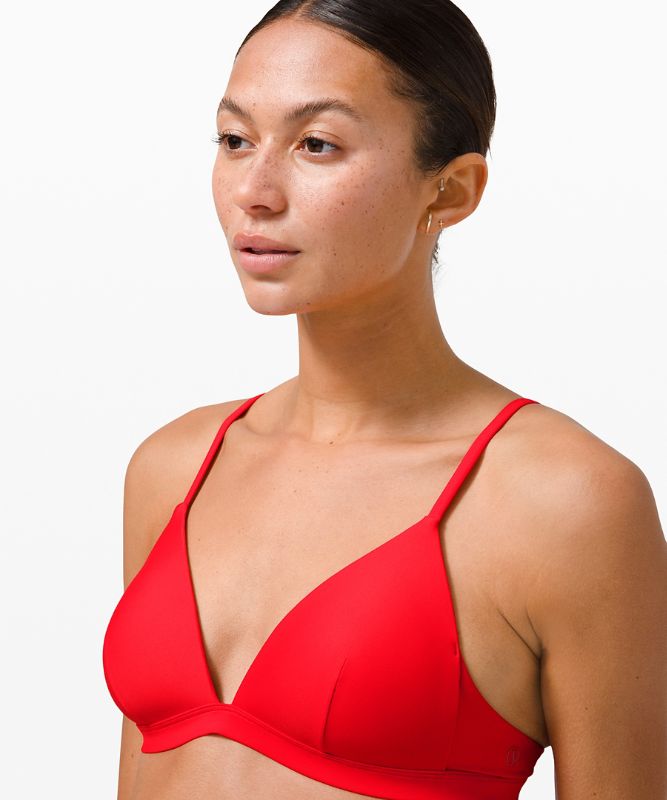 Bañadores Lululemon Waterside Swim Top A/B Cup Mujer Rojos | 78051-BDZF