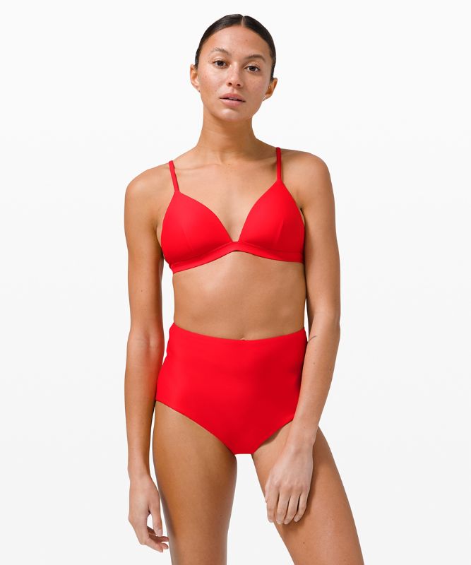 Bañadores Lululemon Waterside Swim Top A/B Cup Mujer Rojos | 78051-BDZF