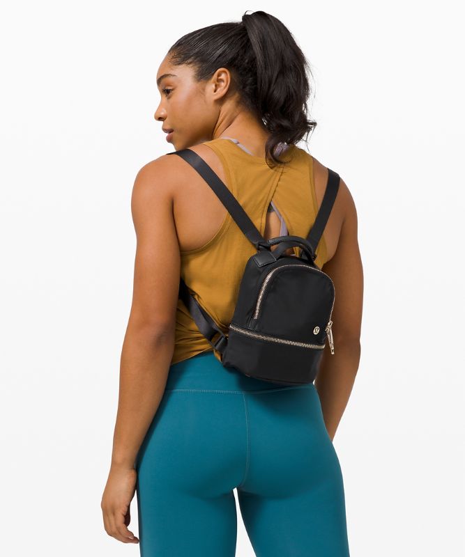 Bolsas Lululemon City Adventurer Backpack Micro Accessories Negros Dorados | 38154-MISC