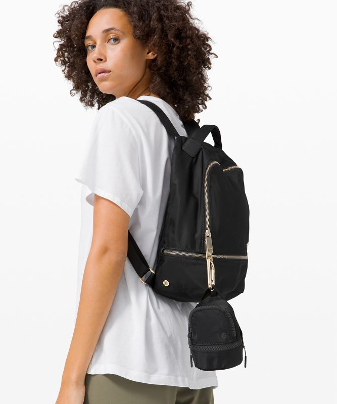 Bolsas Lululemon City Adventurer Backpack Nano Accessories Negros Dorados | 29678-OZFJ