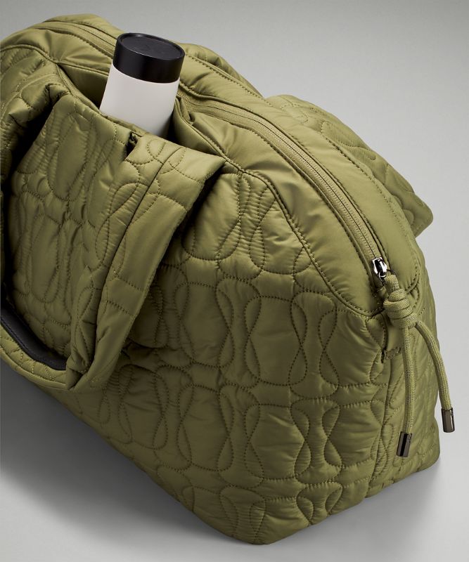 Bolsas Lululemon Quilted Embrace Tote Accessories Marrom Verdes | 38176-JIAE