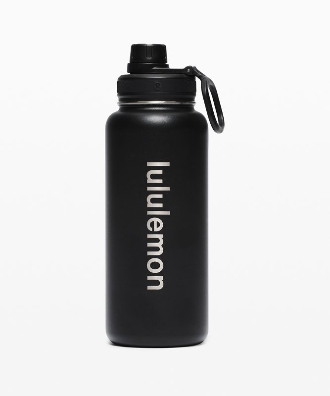 Botellas de Agua Lululemon Back to Life Sport Bottle 32oz Accessories Negros | 46952-PSIJ