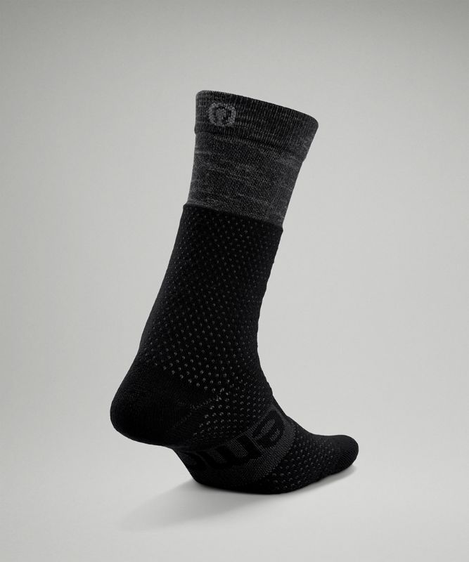 Calcetines Lululemon Daily Stride Boot Crew Sock Mujer Negros | 80127-POMA