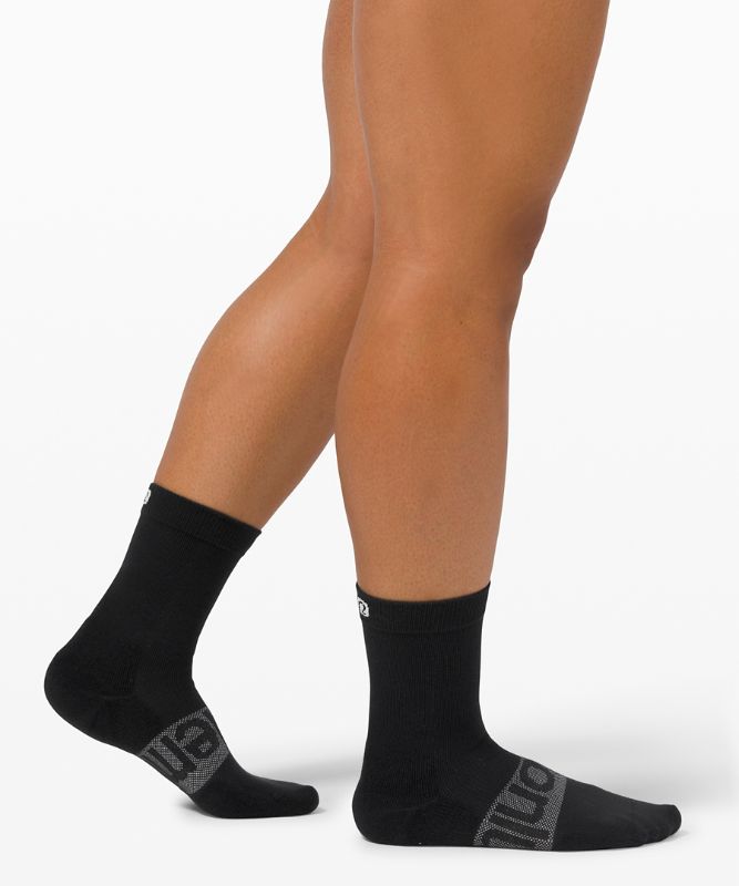 Calcetines Lululemon Daily Stride Crew Sock 3 Pack Mujer Negros | 73269-DXKT