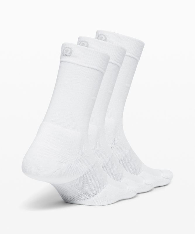 Calcetines Lululemon Daily Stride Crew Sock 3 Pack Mujer Blancos | 78012-ZXHY