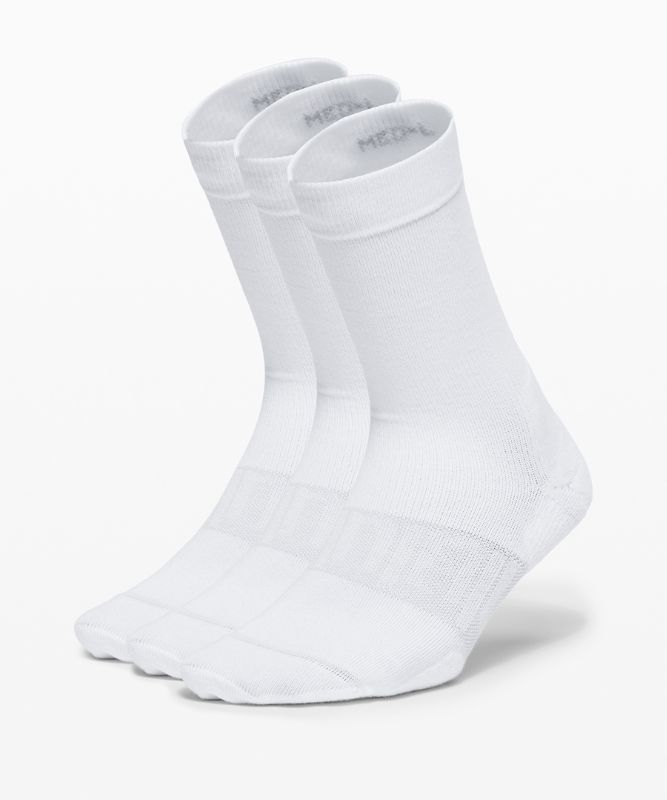 Calcetines Lululemon Daily Stride Crew Sock 3 Pack Mujer Blancos | 78012-ZXHY