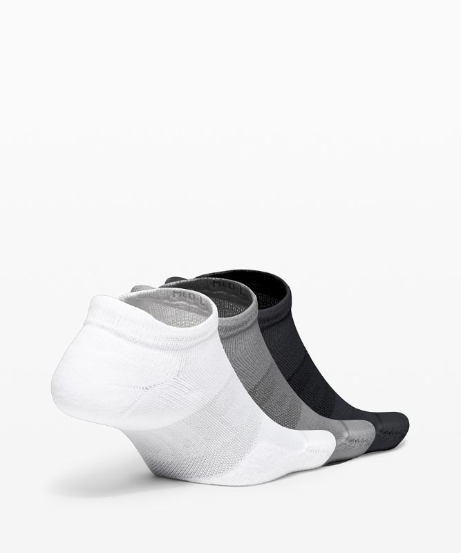 Calcetines Lululemon Daily Stride Low-Ankle Sock 3 Pack Mujer Blancos Grises Negros | 98075-PLUH