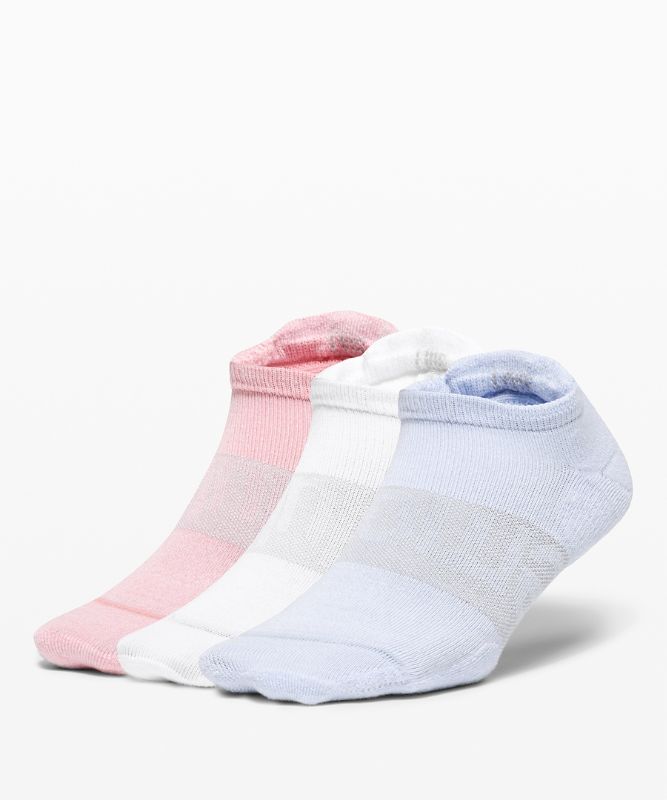 Calcetines Lululemon Daily Stride Low-Ankle Sock 3 Pack Mujer Blancos Rosas Azules Beige | 23041-VLUF