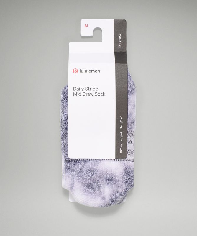 Calcetines Lululemon Daily Stride Mid-Crew Sock Tie Dye Mujer Azules | 39045-KPXS