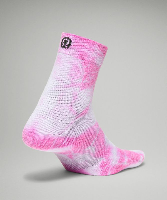 Calcetines Lululemon Daily Stride Mid-Crew Sock Tie Dye Mujer Rosas | 49865-XSQH