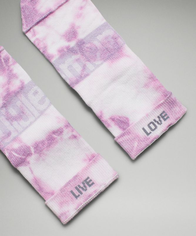 Calcetines Lululemon Daily Stride Mid-Crew Sock Tie Dye Mujer Morados | 58274-PRFA