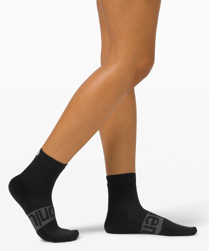 Calcetines Lululemon Daily Stride Mid Crew Sock 3 Pack Mujer Negros | 59026-JMYT