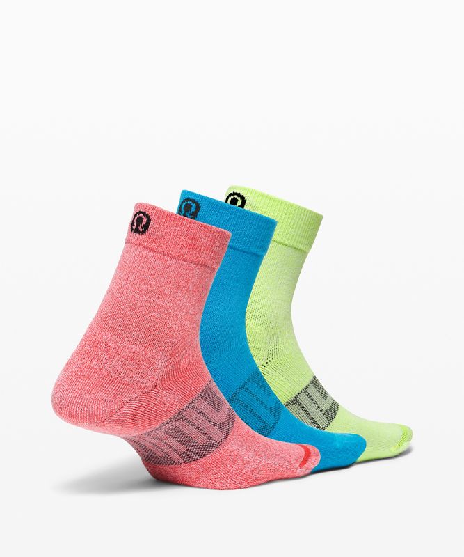 Calcetines Lululemon Daily Stride Mid Crew Sock 3 Pack Mujer Rosas Turquesa Verde Menta | 40369-NFVH