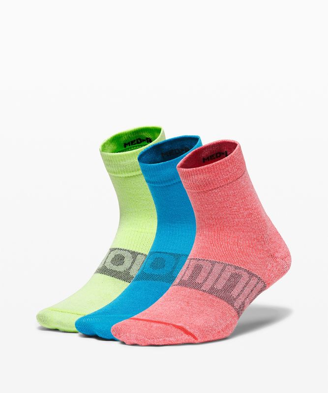 Calcetines Lululemon Daily Stride Mid Crew Sock 3 Pack Mujer Rosas Turquesa Verde Menta | 40369-NFVH