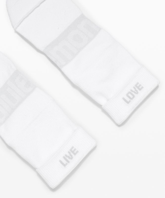 Calcetines Lululemon Daily Stride Mid Crew Sock 3 Pack Mujer Blancos Grises Negros | 94817-EOKP