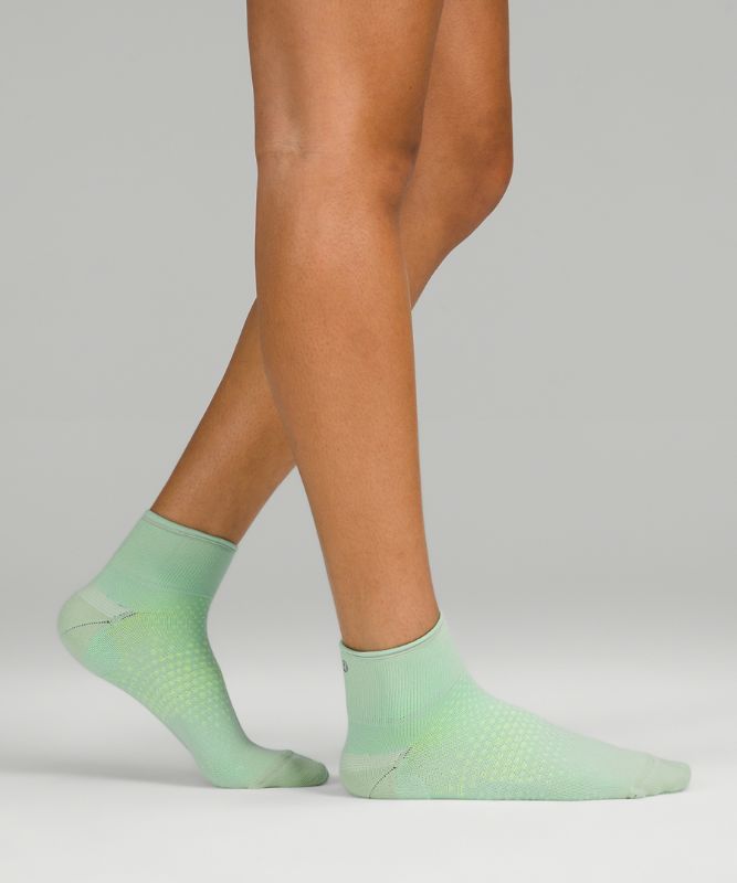 Calcetines Lululemon MacroPillow Ankle Running Sock Medium Cushioning Mujer Verdes | 30796-ILZW