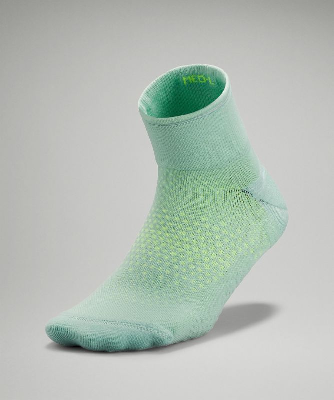 Calcetines Lululemon MacroPillow Ankle Running Sock Medium Cushioning Mujer Verdes | 30796-ILZW