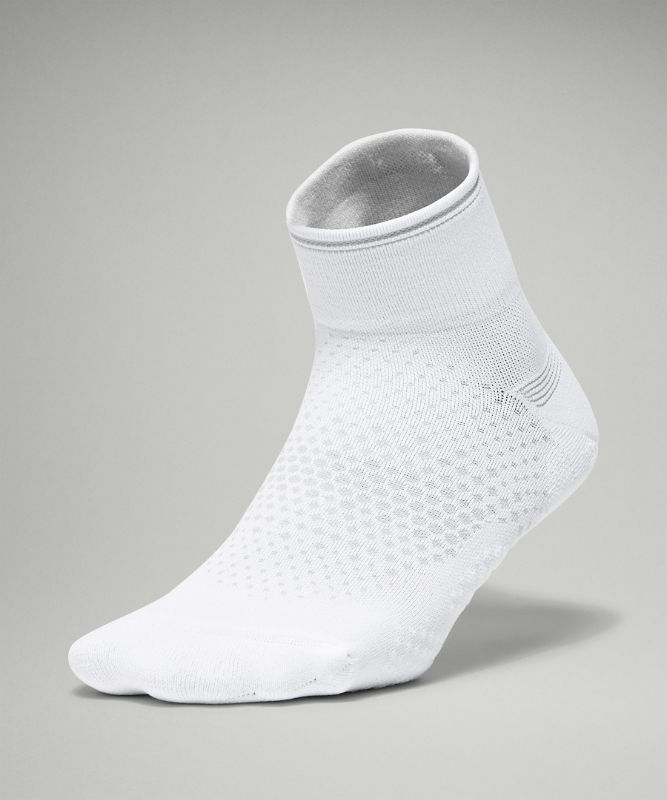 Calcetines Lululemon MacroPillow Ankle Running Sock Medium Cushioning Mujer Blancos | 74603-VKPB