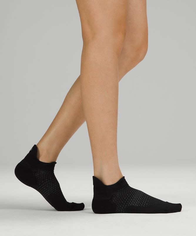 Calcetines Lululemon MacroPillow Tab Running Sock Medium Cushioning Mujer Negros | 42976-TFCY