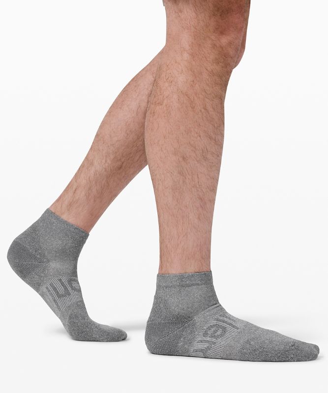 Calcetines Lululemon Power Stride Ankle Sock Hombre Grises Oscuro | 27648-VZJU